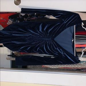 Blue Velvet Dress